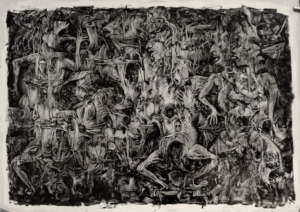 Cadavres Exquis. huile papier 50x70 format du dessinjpeg